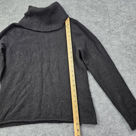Marisa Christina Sweater Womens XL Black Cashmere Turtleneck Cozy Minimal Staple - Picture 2 of 5